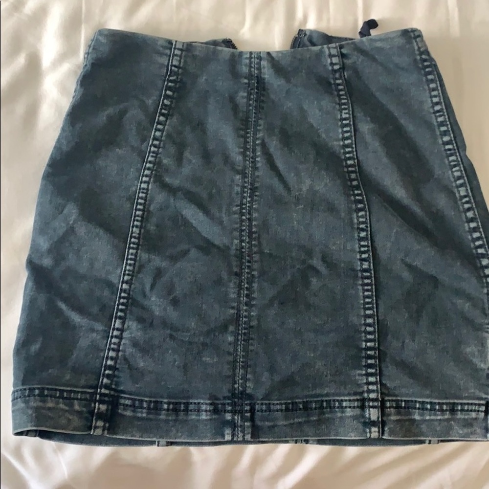 Free people dark denim skirt